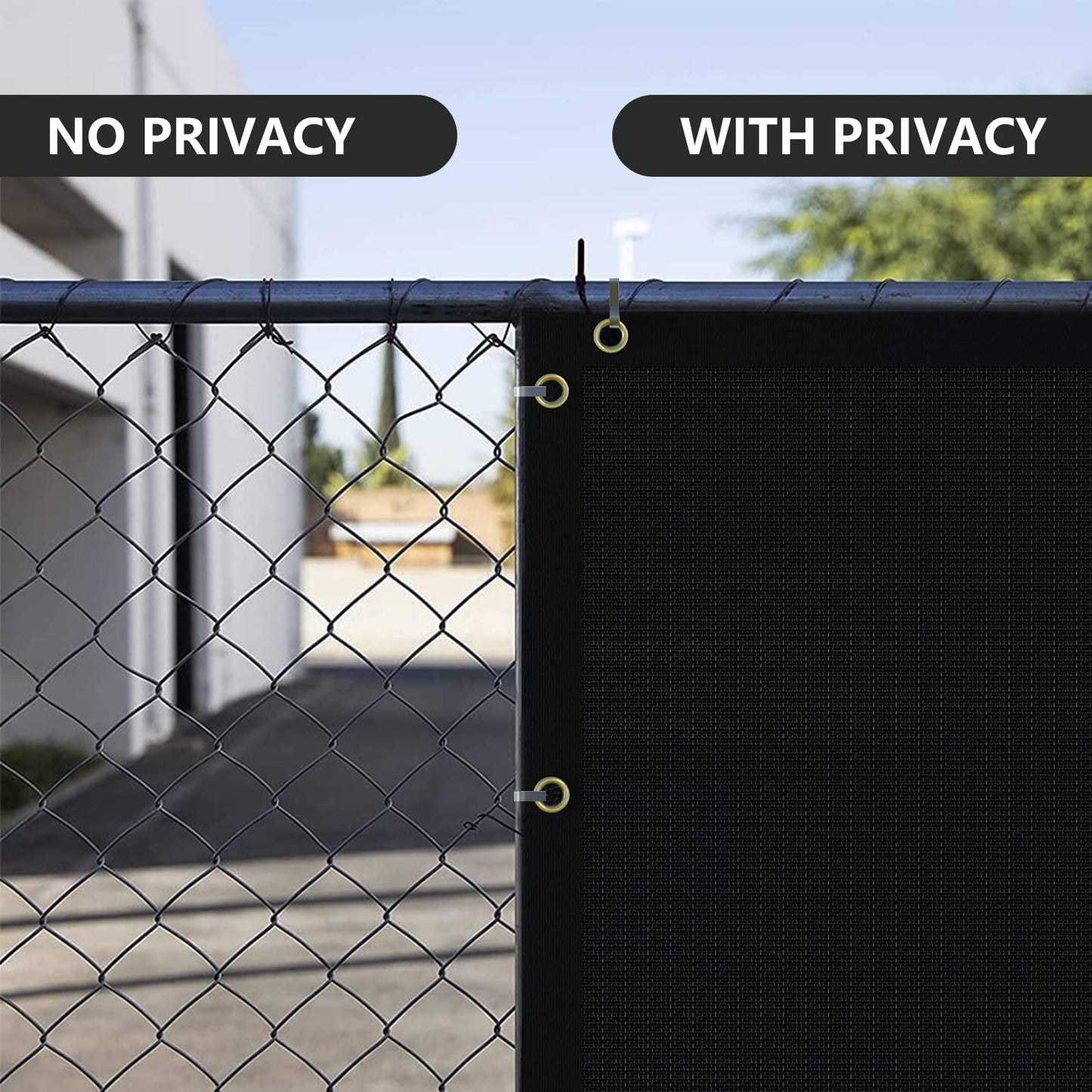JAOTREL Privacy Fence Screen for Outdoor Decorative Fences - 4' x 50' HDPE Fabric with Durable Brass Grommets - Perfect for Privacy Barrier, Wind Blocking. Enjoy Noise-Free Privacy! (4 FT x 50 FT)