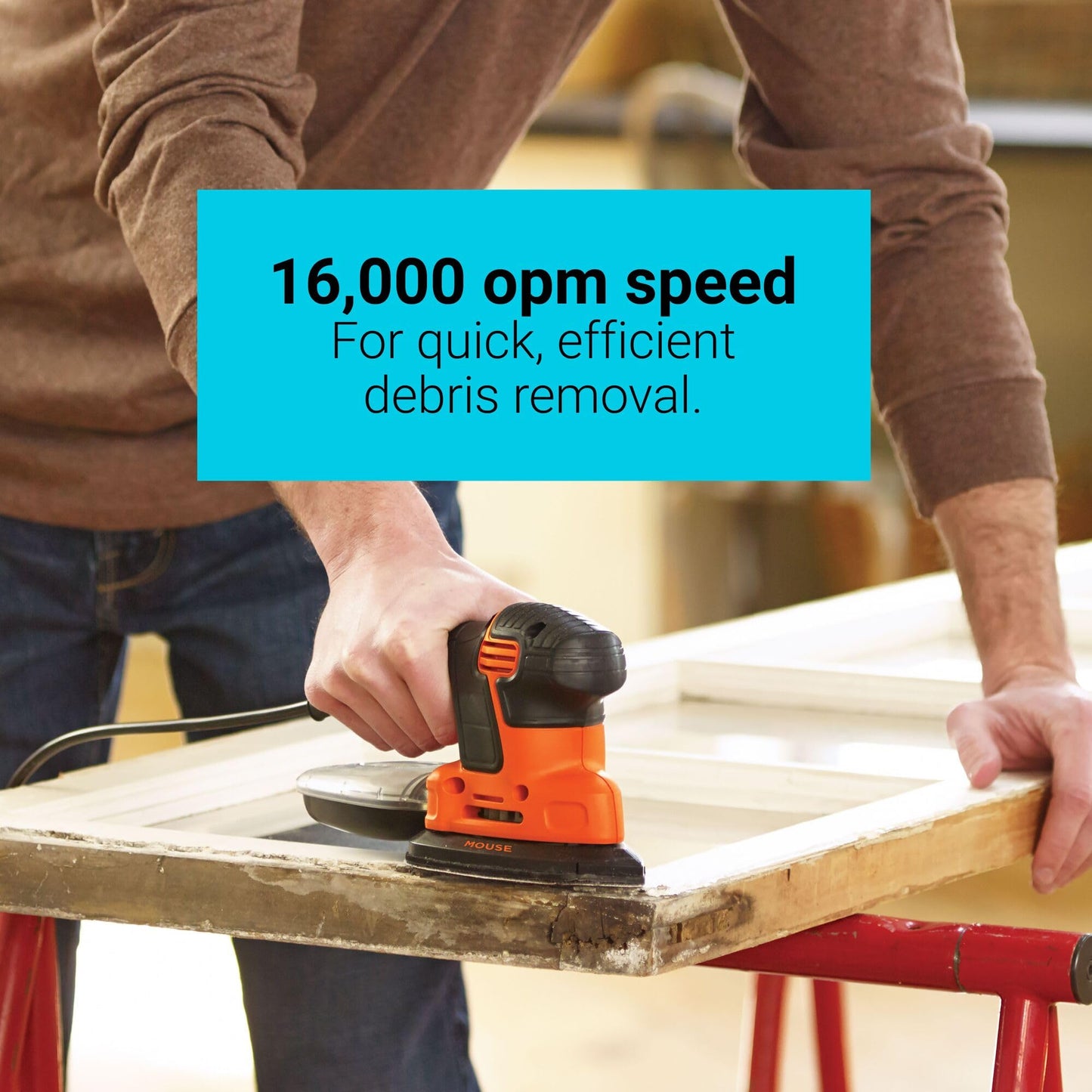 BLACK+DECKER MOUSE 1.2 Amp Electric Detail Sander (BDEMS600)