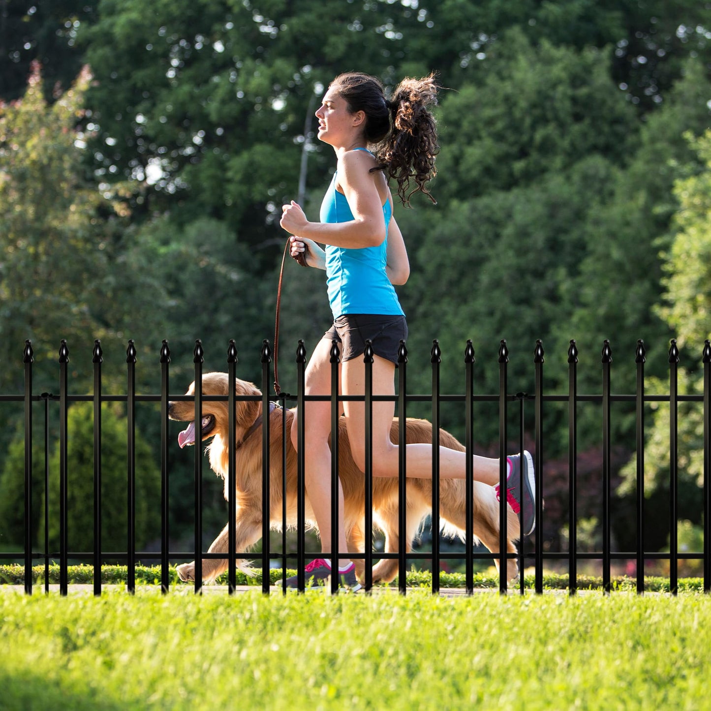 ARIFARO Decorative Metal Garden Fence 18" high x 22" Wide 5 Pack, Animal Barrier for Dog Pet,Border Garden Fencing for Outdoor Patio Lawn Yard Flower Bed