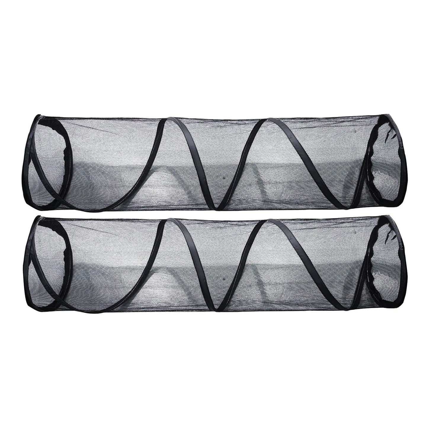 2 Pcs Portable Cat Play Tunnels (Can Use Alone or Combined) - 3 in 1 Playpen Outdoor Enclosures for Puppy, Dog, Rabbit, Small Animals