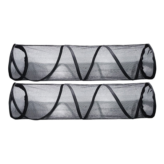 2 Pcs Portable Cat Play Tunnels (Can Use Alone or Combined) - 3 in 1 Playpen Outdoor Enclosures for Puppy, Dog, Rabbit, Small Animals