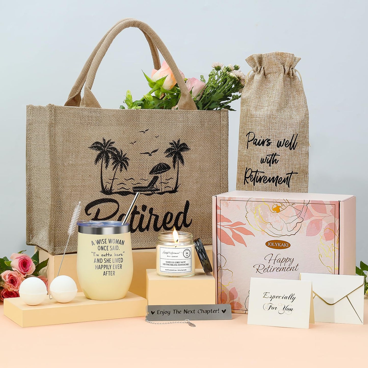 Retirement Gift for Woman 2026, Happy Cool Retirement Gifts for Women, Grandma, Coworker, Teacher, Retirees, Mom Best Retirement Gifts Ideas, Funny Retired Gifts Basket