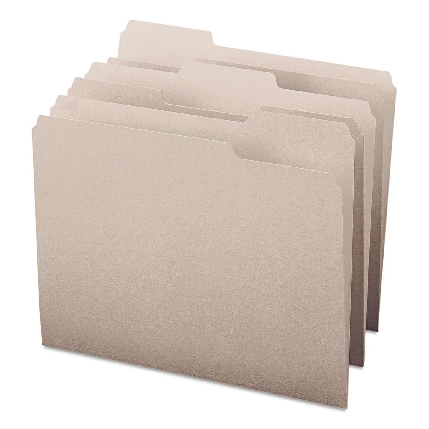 Smead 1/3-Cut File Folders, Letter Size, Gray, 100 Per Box (12343)