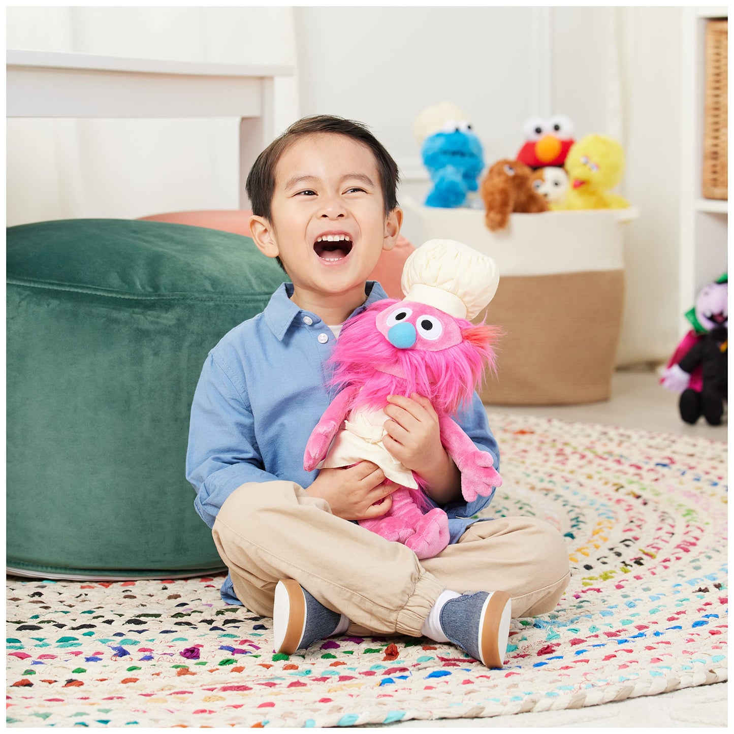 GUND Sesame Street Official Gonger Muppet Plush, Premium Plush Toy for Ages 1 & Up, Pink/Beige, 10”