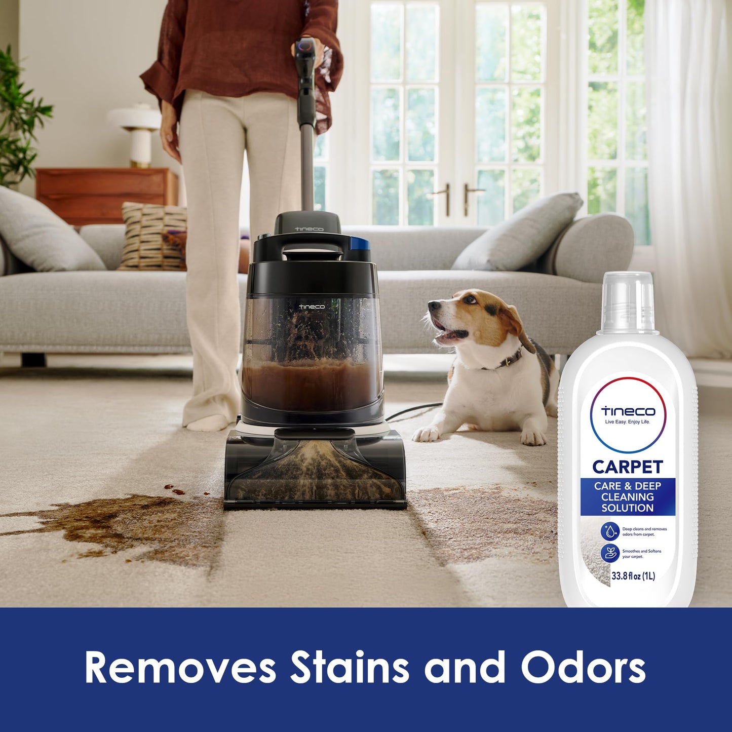 Tineco Carpet Pretreat Formula and Carpet Cleaning Solution for Carpet ONE Cruiser