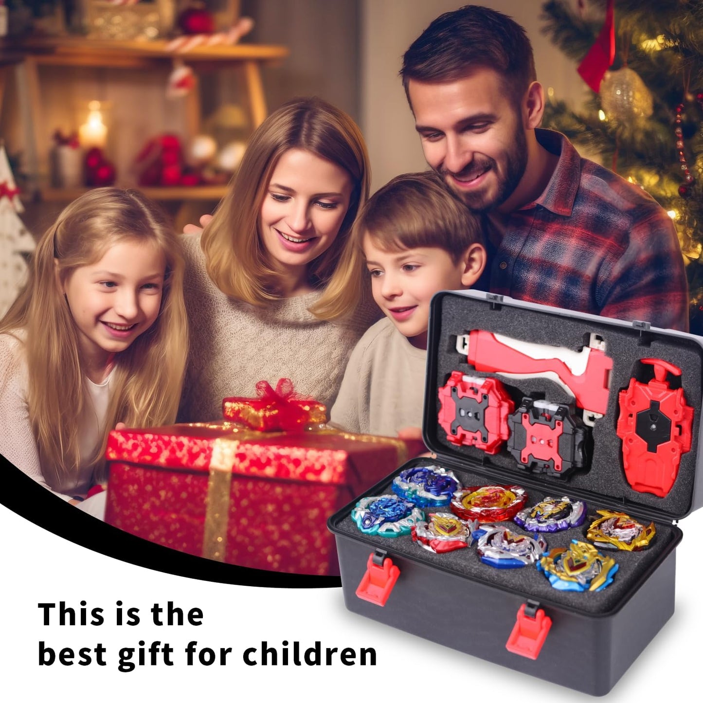 AIBREAY Battling Top Burst Gyro Toy Set 12 Spinning Tops 3 Launchers 1 Grip Toy Combat Battling Game with Portable Storage Box Gift for Kids Children Boys and Girl Ages 6+