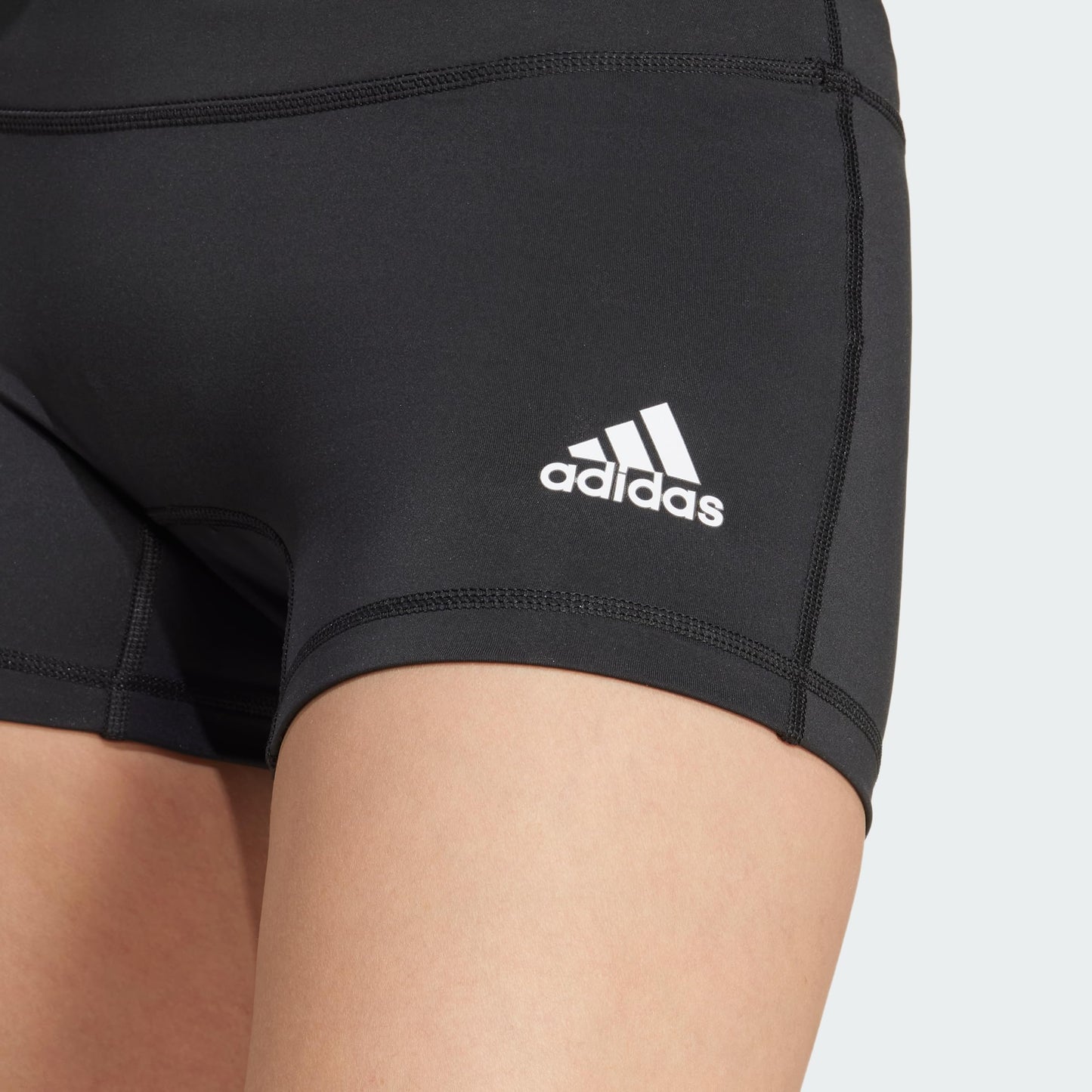 adidas Women's 4-Inch Volleyball Shorts, Black/White, Large