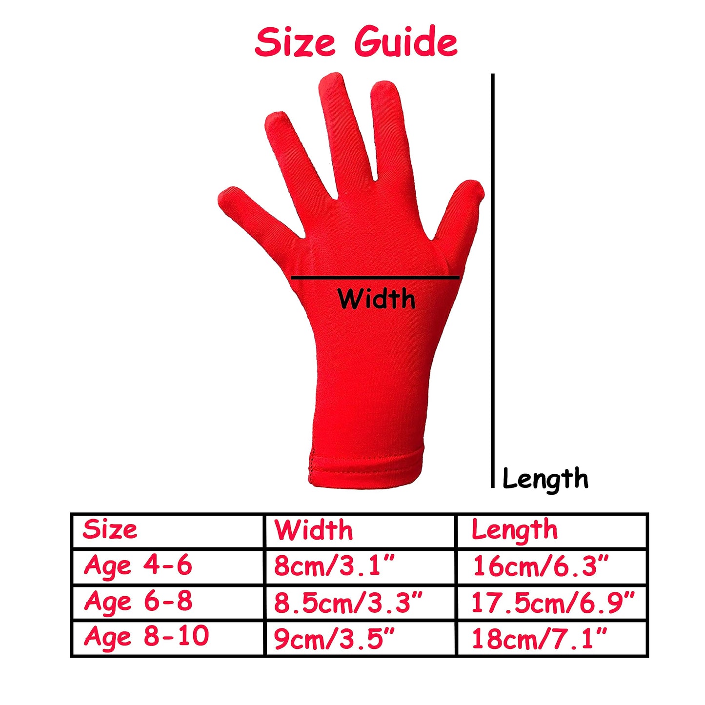 Bamboo Gloves for Eczema, Kids Age 6-8, Dry Hands, Moisturizing Gloves for Children Overnight, 3 Pairs