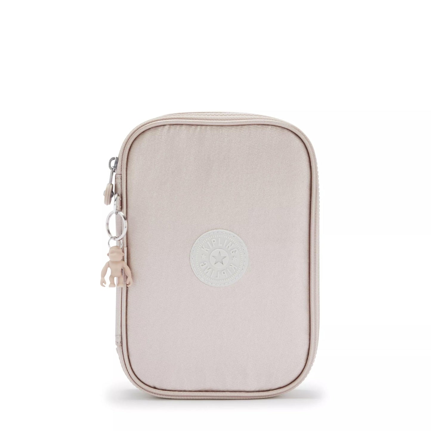 Kipling 100 Pens Pencil Case, Sparkly Gold, 6"L X 8.25"H X 2"D, Metallic Glow, 6"L X 8.25"H X 2"D, Women’s 100 Pens Printed Case, Organize Accessories, Art Supplies, Makeup, Polyester Travel Organizer