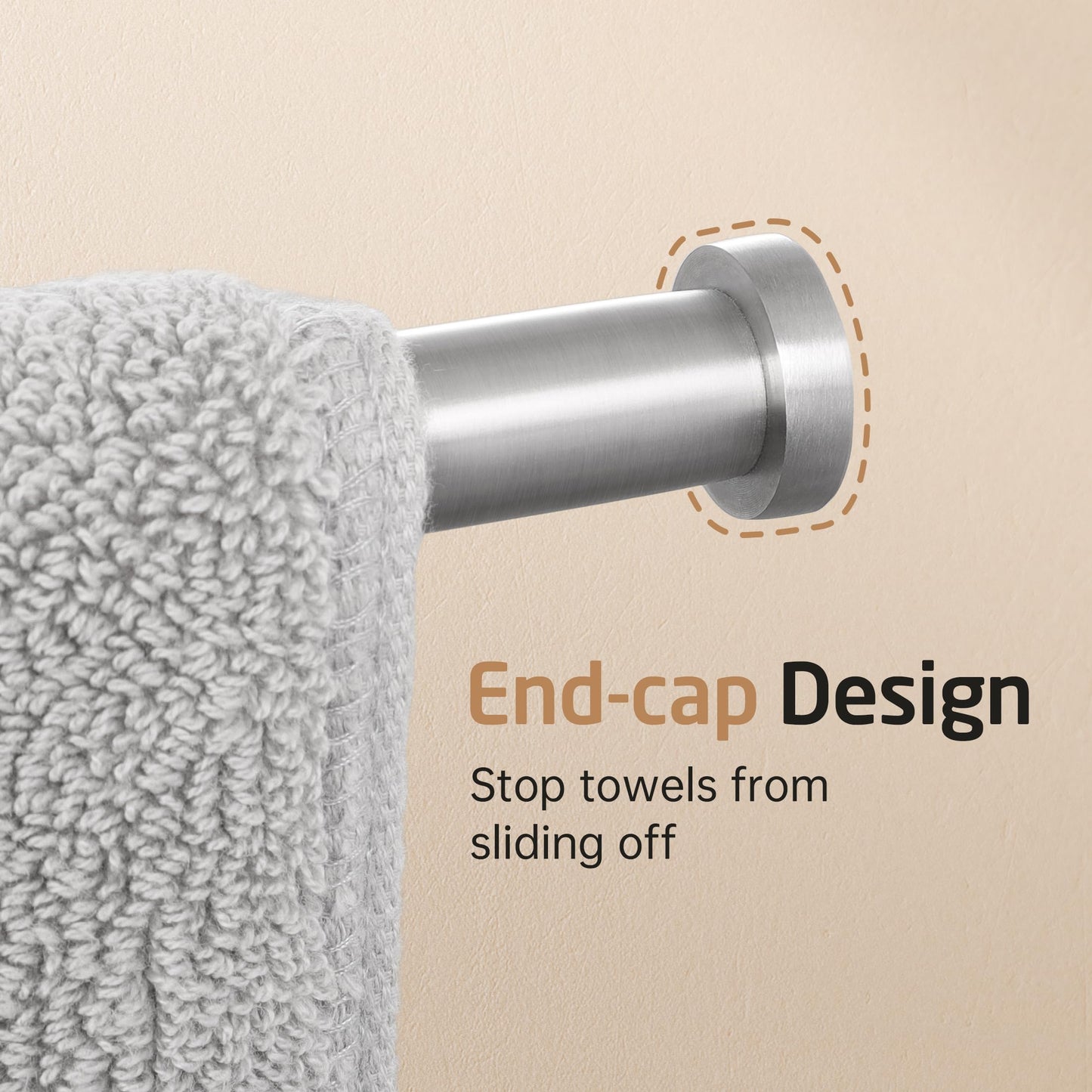 KES Swivel Towel Bar 19.5" Extra Long, 4-Arm Swing Out Towel Rack for Bathroom Wall, Hand Towel Holder for Multiple Towels, SUS304 Stainless Steel Brushed Finish, A2103S4L50-2