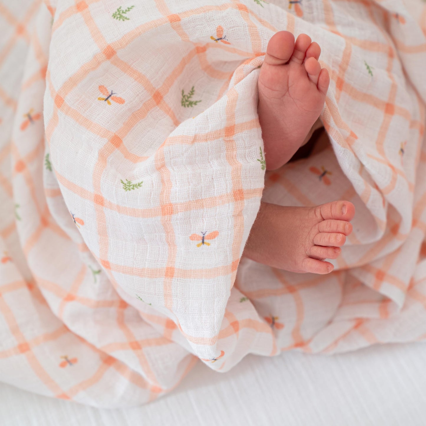 aden + anais Essentials Disney Baby Muslin Swaddle Blankets, Newborn Receiving Blanket for Swaddling, 100% Cotton Baby Swaddle Wrap, 4 Pack, Country Floral