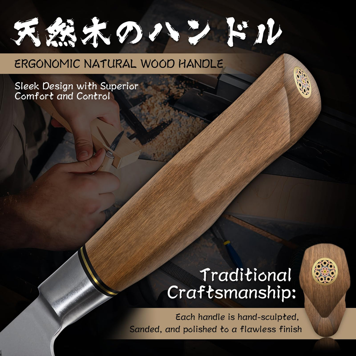 Purple Dragon Knife Set, 3Pcs Kitchen Knives Set, German VG10 Steel Japanese Chef Knife 7.8 Inch Santoku Knife 7 Inch Utility Knife 5.1 Inch, Razor-Sharp Knives with Gift Box