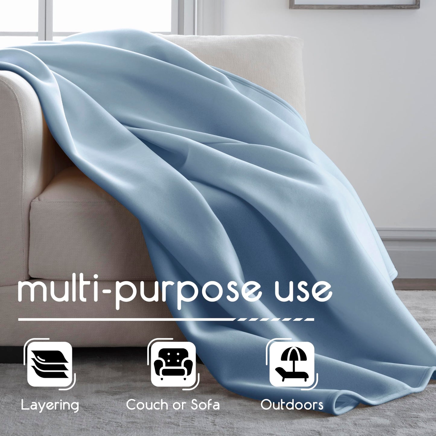 Vellux Original Blanket, Full/Queen, Wedgewood Blue