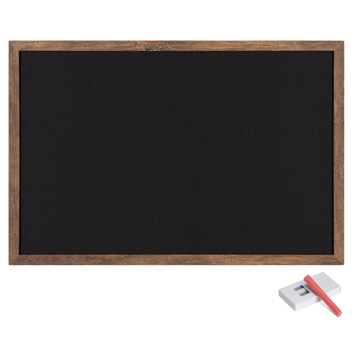Navaris Framed Chalkboard for Wall - 16" x 24" MDF Frame Chalk Board for Walls - Kitchen Menu Kids Office Blackboard - Hang Horizontal or Vertical