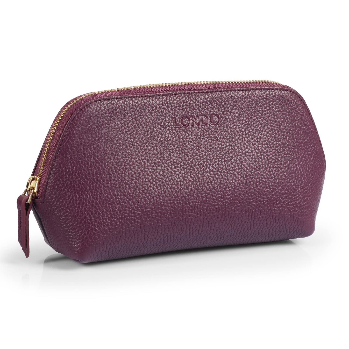 Londo Genuine Leather Makeup Bag Cosmetic Pouch Travel Organizer Toiletry Clutch