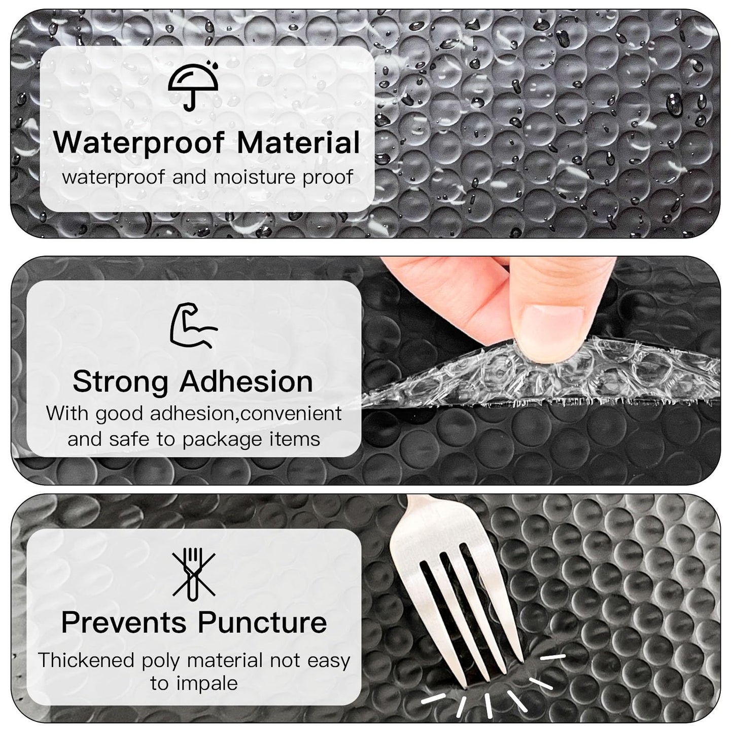 Proprobag 6x10 Bubble Mailers 100 Pack - Usable Size 6x9 Heavy Duty Padded Mailer with Self Seal, Waterproof Shipping Envelopes, Bubble Wrap Protection for Ecommerce, Non See Through