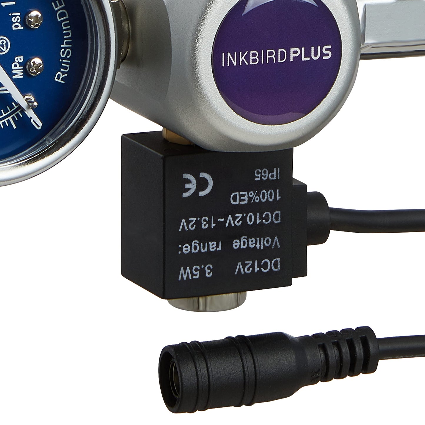 INKBIRDPLUS 12V DC CO2 Regulator with Dual Gauges, Bubble Counter with Check Valve and Solenoid Valve with Non-Leaking Design for Aquarium, Planting, Brewing