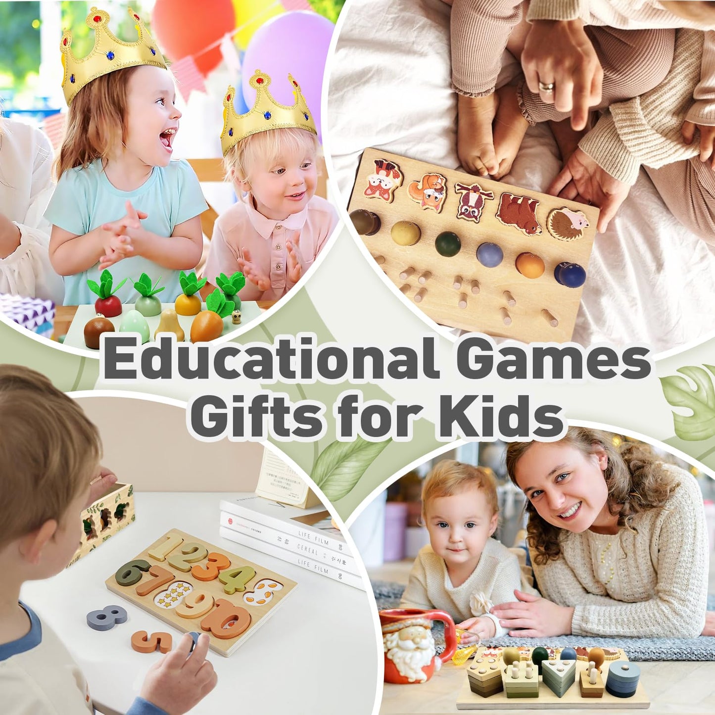 Montessori Toys for 1 Year Old - Educational Wooden Toys for Toddlers 1-3 Years Old Boys Girls,Wooden Animal Shape Sorting Toy Fine Motor Skills,1st Year Birthday Gifts for 1 2 3year Old boy Girl