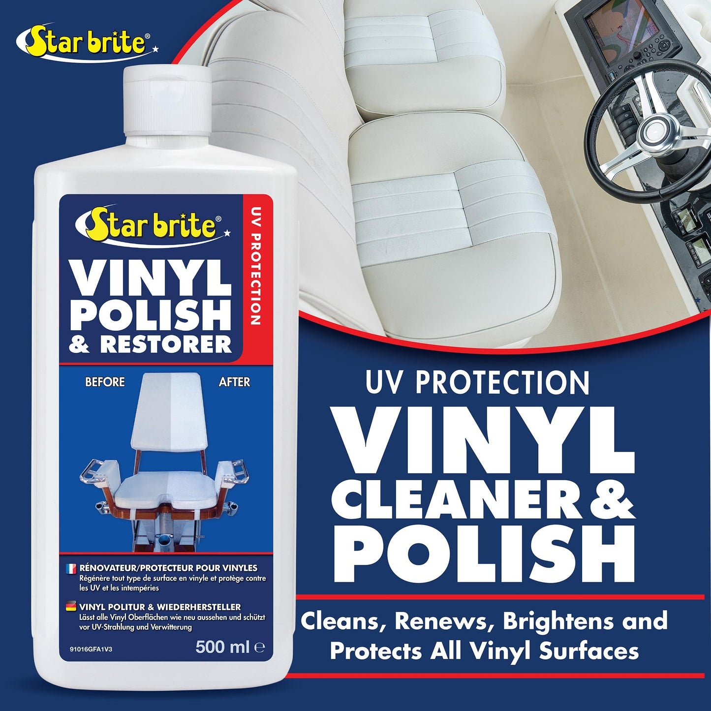 Star Brite 091016P Vinyl Cleaner and Polish - 16 oz