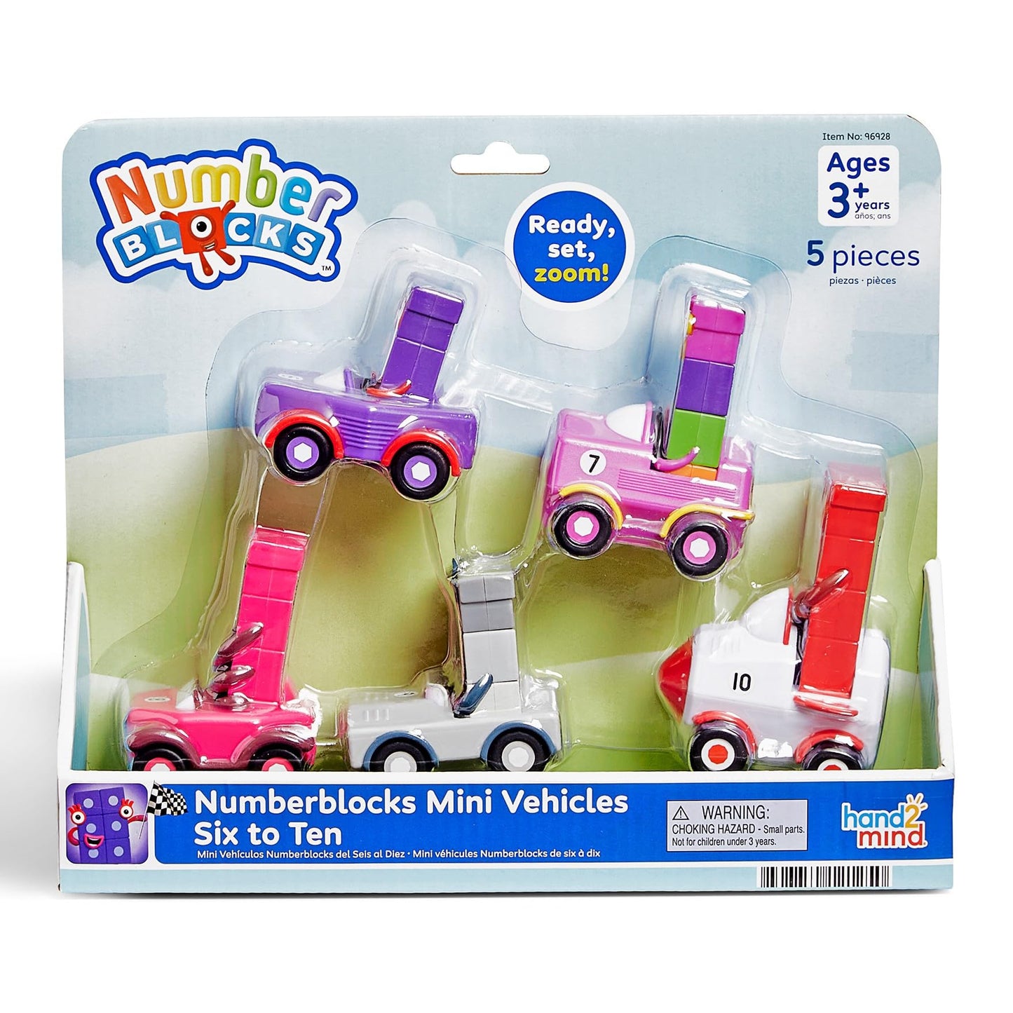 hand2mind Numberblocks Mini Vehicles Six to Ten