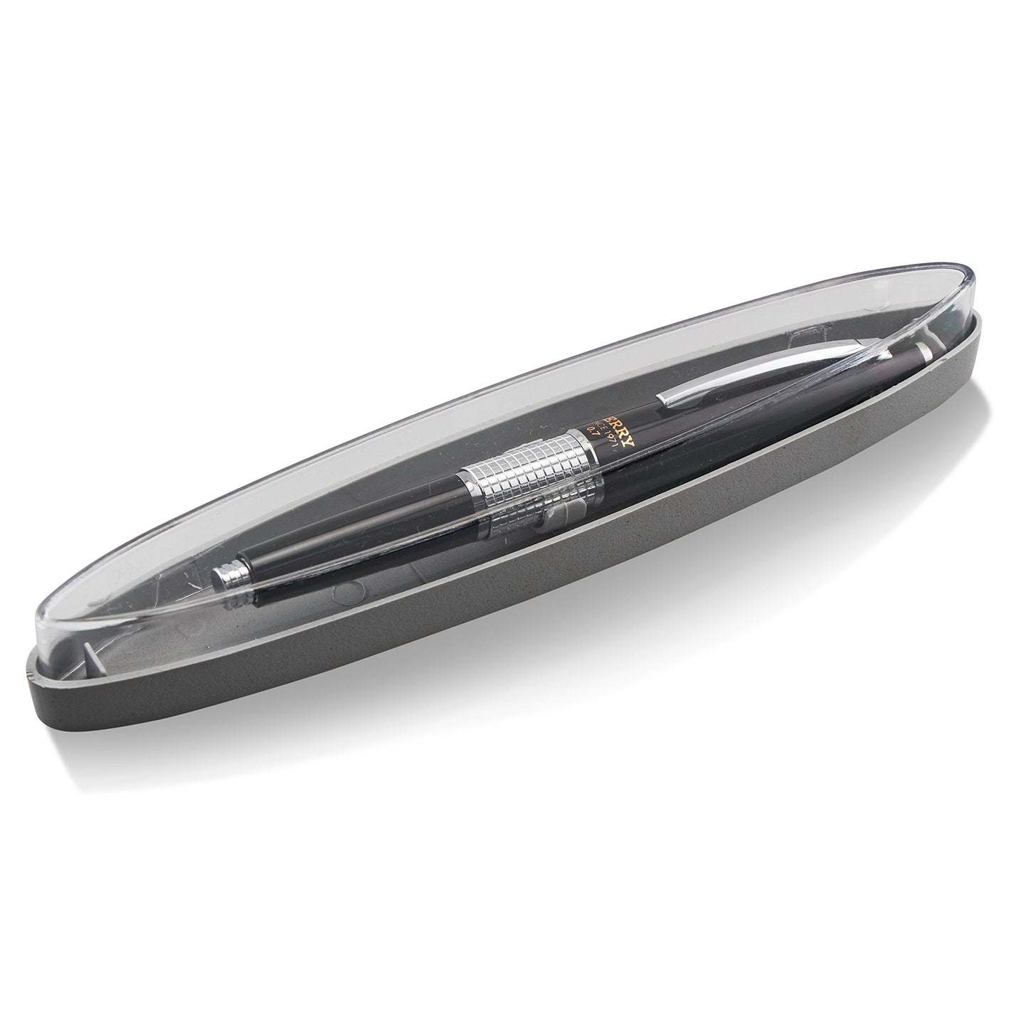 Pentel P1037A Pentel Sharp Kerry Mechanical Pencil, 0.70 mm, Metallic Black Barrel, 1 Unit