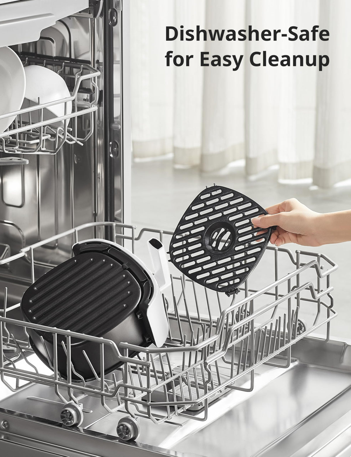COMFEE' Compact 2.1 Quart Air Fryer with 12 Menu Options, Adjustable Timer & Temperature Control 80-204 degrees C, Dishwasher-Safe Nonstick Fry Basket