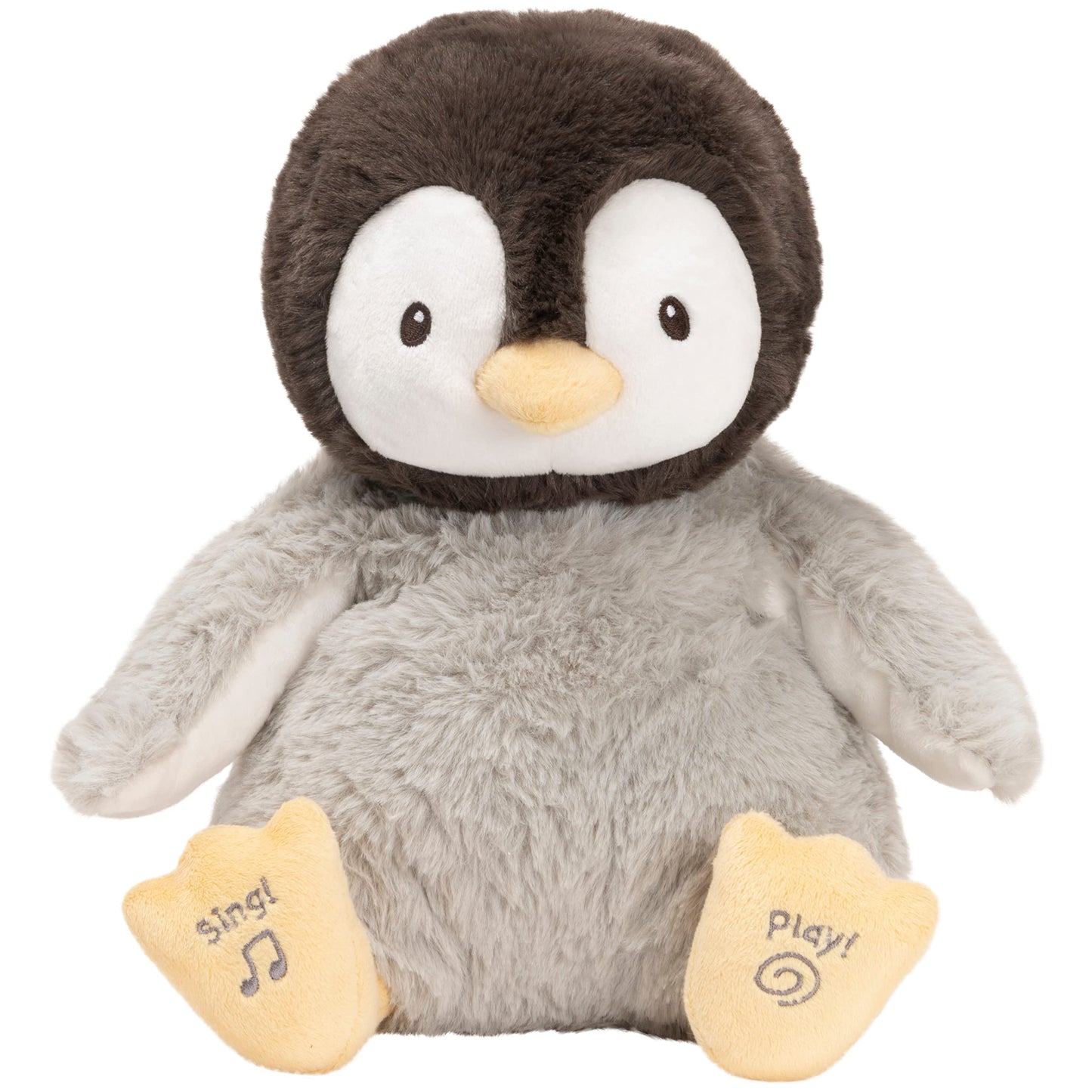 Baby GUND Animated Kissy The Penguin Plush, Singing Stuffed Animal Baby Toy for Ages 0 and Up, Black/White/Grey, 12"