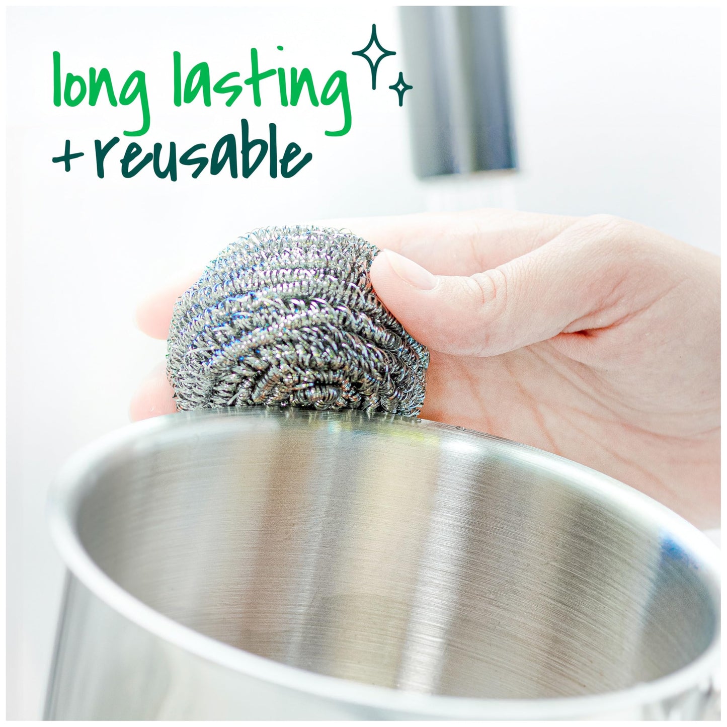Scotch-Brite Stainless Steel Scrubbing Pad, 2-Pads/Pk, 24-Packs (48 Pads Total)