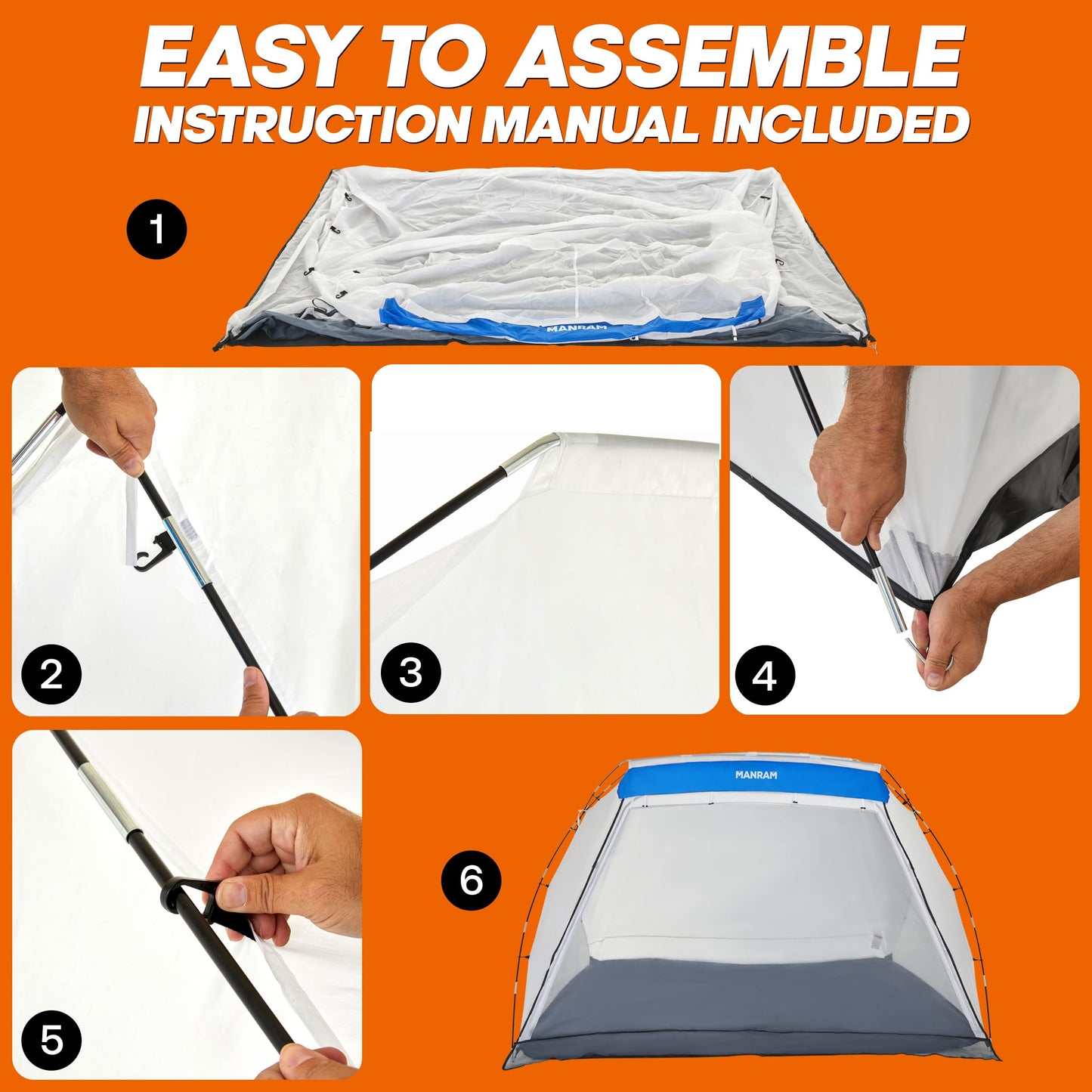 Portable Paint Tent (10x7x6 ft) Large Paint Booth with Built-in Floor, Mesh Screen, Windproof Hooks, and Storage Bag – Ideal for DIY Painting Projects