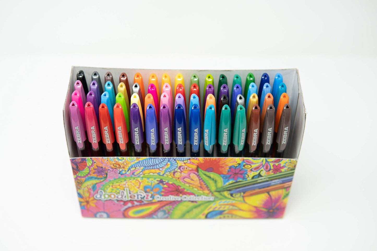 Zebra Pen, doodler’z Gel Stick Pens, 1.0mm Needle-Point Tip, Glitter, Neon, Pastel, Metallic Gel Ink, Vibrant Assorted Colours, Water-Based Ink, Art and School Pens, 60 Count Pack (41960)