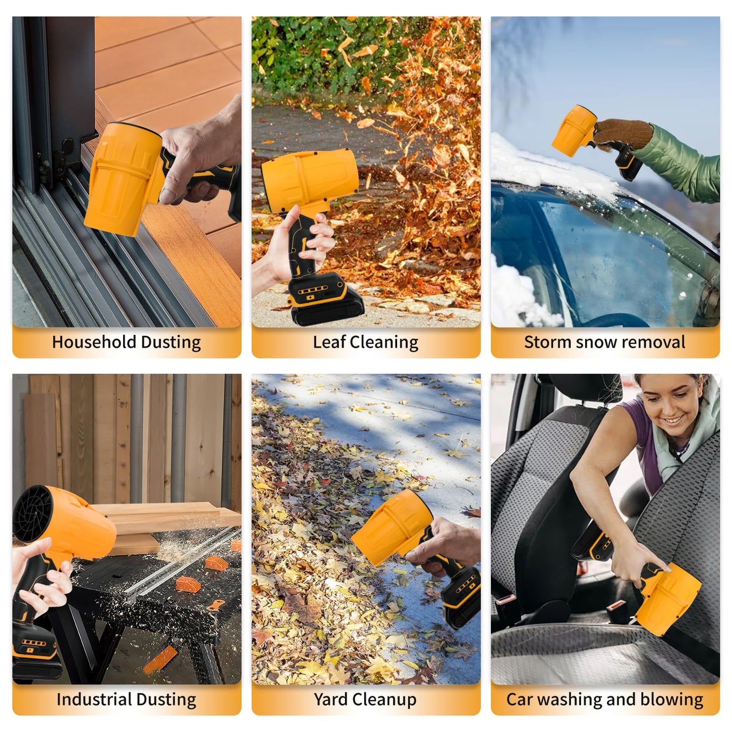 Cordless Turbo Jet Fan for DeWalt 20V Battery, 30000RPM Compressed Air Duster, Brushless Jet Fan for Leaf Blower Cleaning