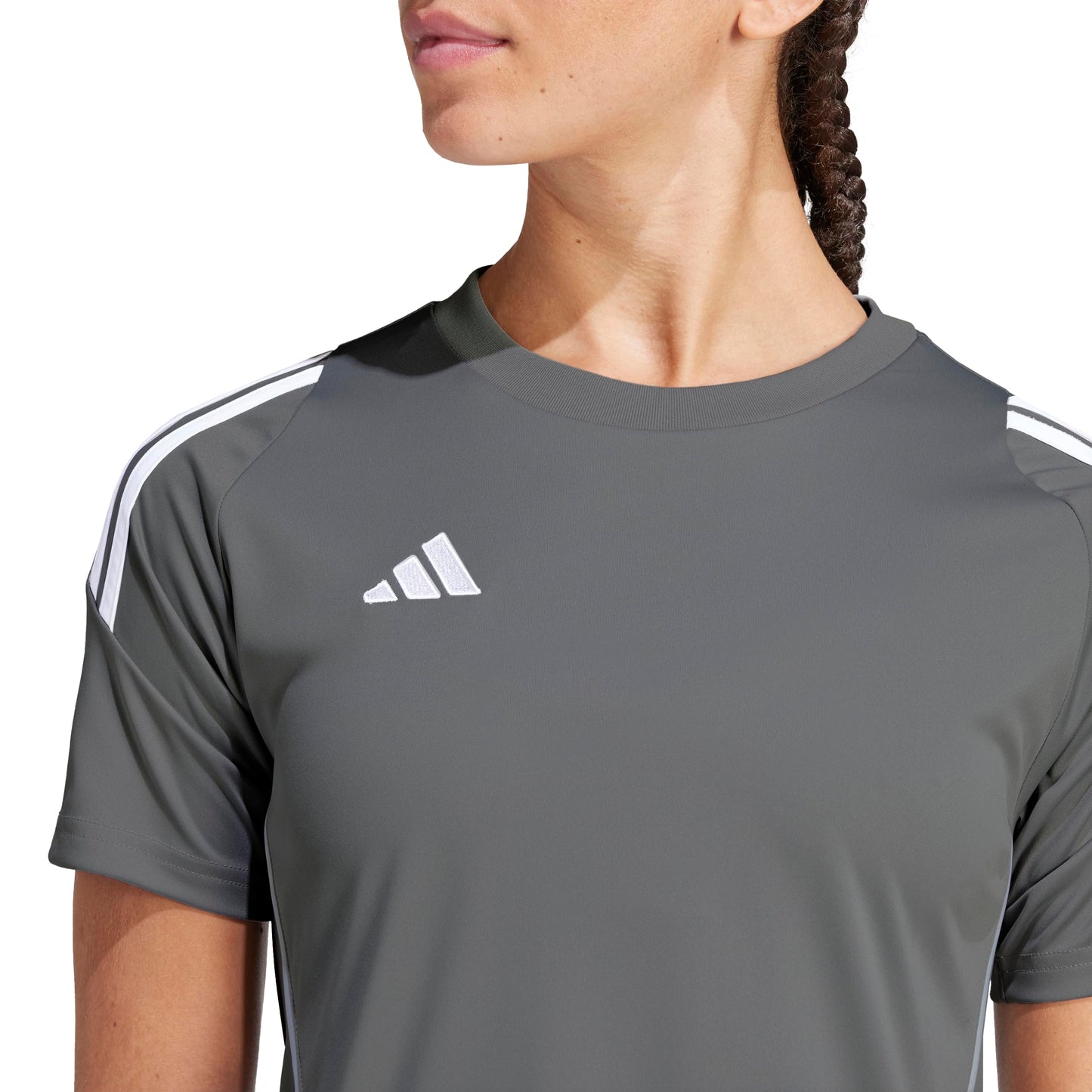 adidas Women's Tiro 24 Jersey, Team Mid Grey/White, X-Small