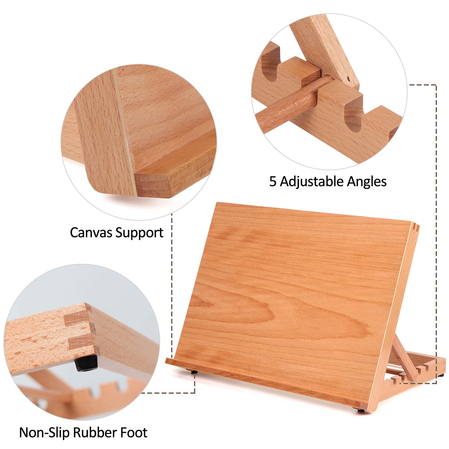 Drawing Tables & Boards, Falling in Art Adjustable Artist Painting and Display Easel, Wood Drafting Table Easel Drawing and Sketching Board, 16 1/2 Inches by 12 1/8 Inches