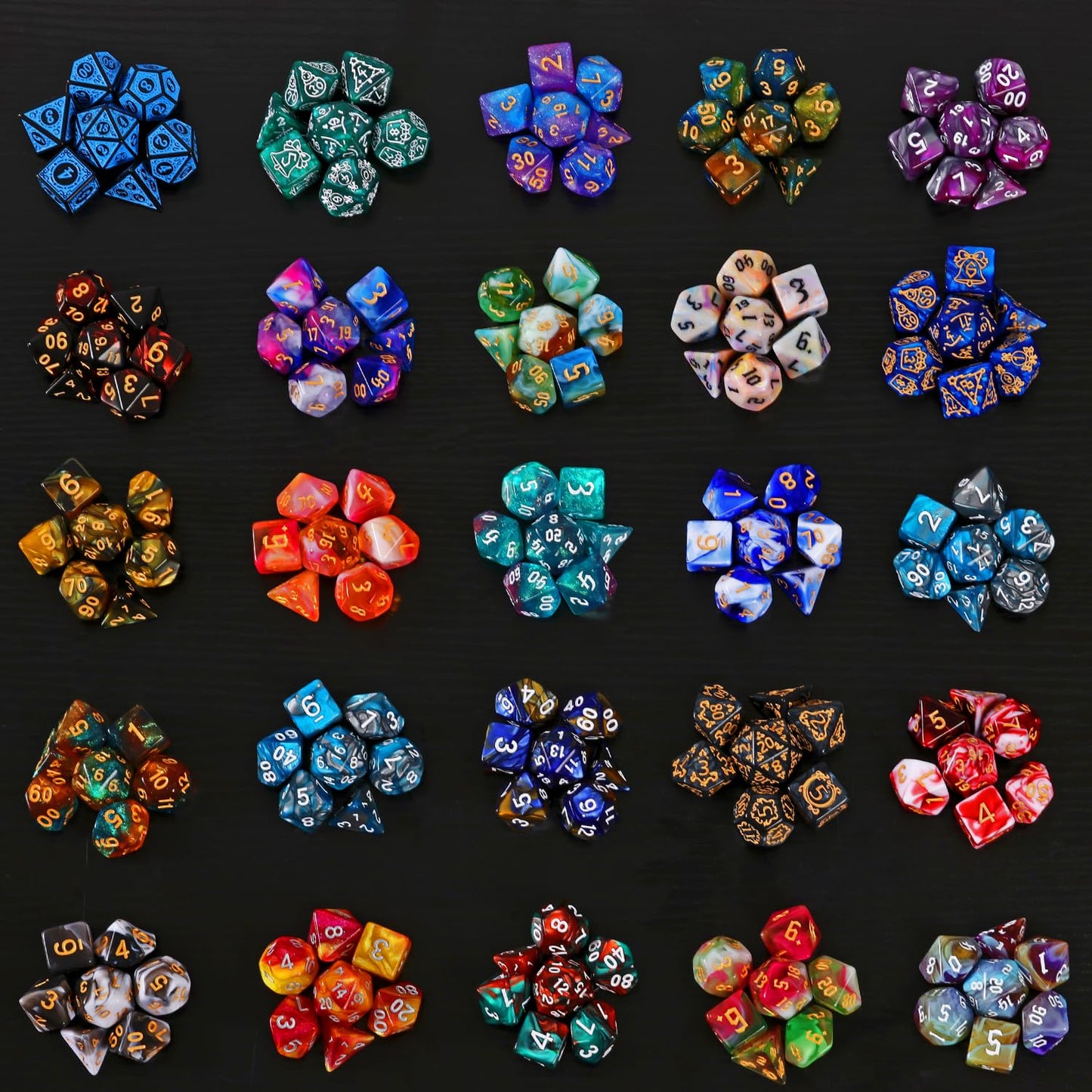 Coyeekn Mystery Dice Set, DND Dice Set of 7 Polyhedral Dice - 1 in 10 Chance to Get Legendary Dice, Dice Goblin, Suitable for Role Playing DND Gift (Mystery Pack of 6)
