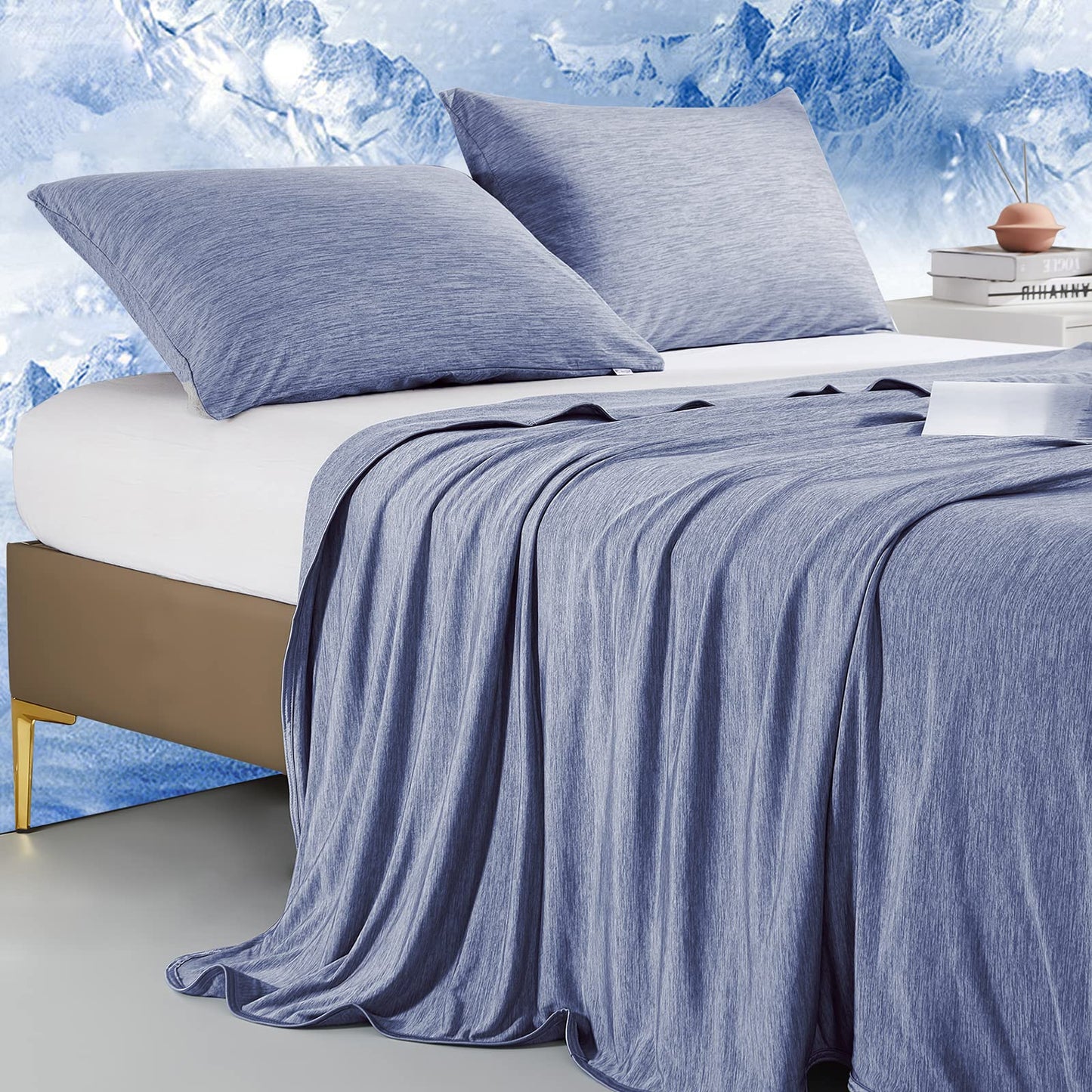 Marchpower Cooling Blanket King, 90" x 108",Latest Arc-Chill Cool-to-Touch Technology Summer Blanket, Light Cool Blanket for Sleeping Hot Sleepers Night Sweats,Q-MAX>0.5 Cold Blanket for Bed