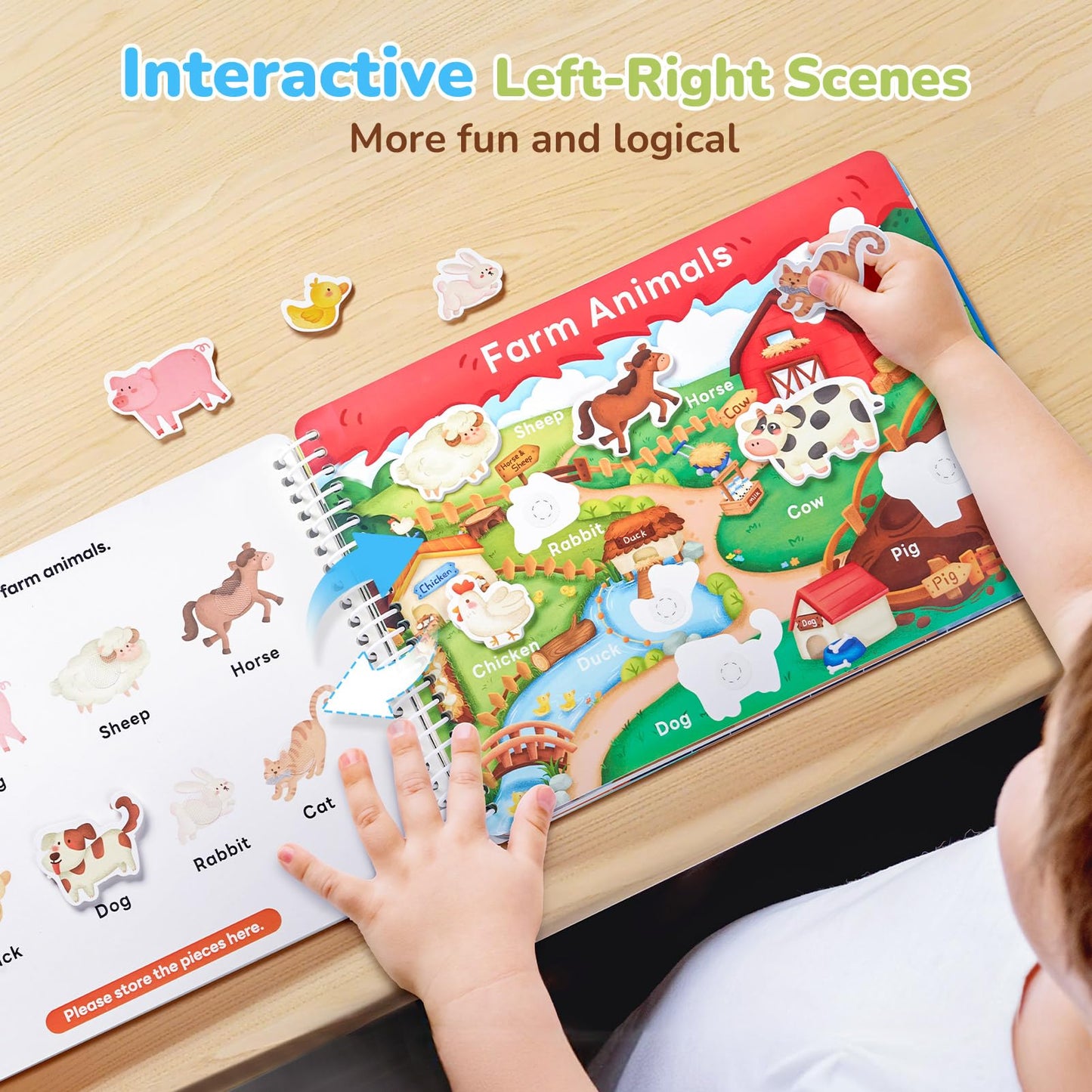 JoyCat Preschool Busy Book for Toddlers 3-5, Learning Activities Books, Educational Sensory Toys, Autism Learning Material, Birthdays Presents for Boys Girls (English Version)
