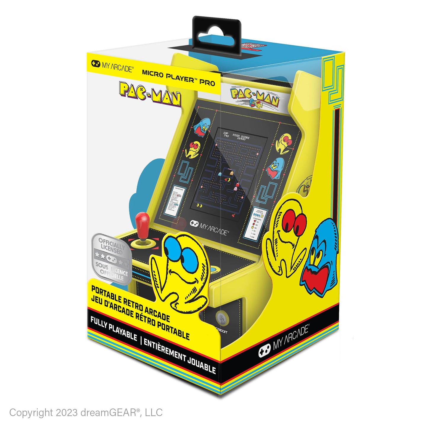 My Arcade Pac-Man Micro Player Pro: 6.75" Handheld Retro Arcade Classics Video Game