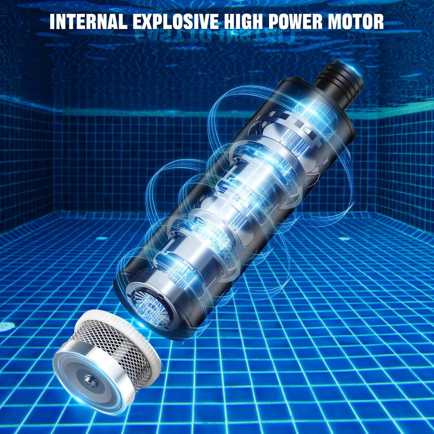 Cordless Submersible Water Pump for Milwaukee M-18 18V Battery,635GPH Portable Transfer Water Pump for Camping Tub Garden RV Pond Draining Job Sites(No Battery)