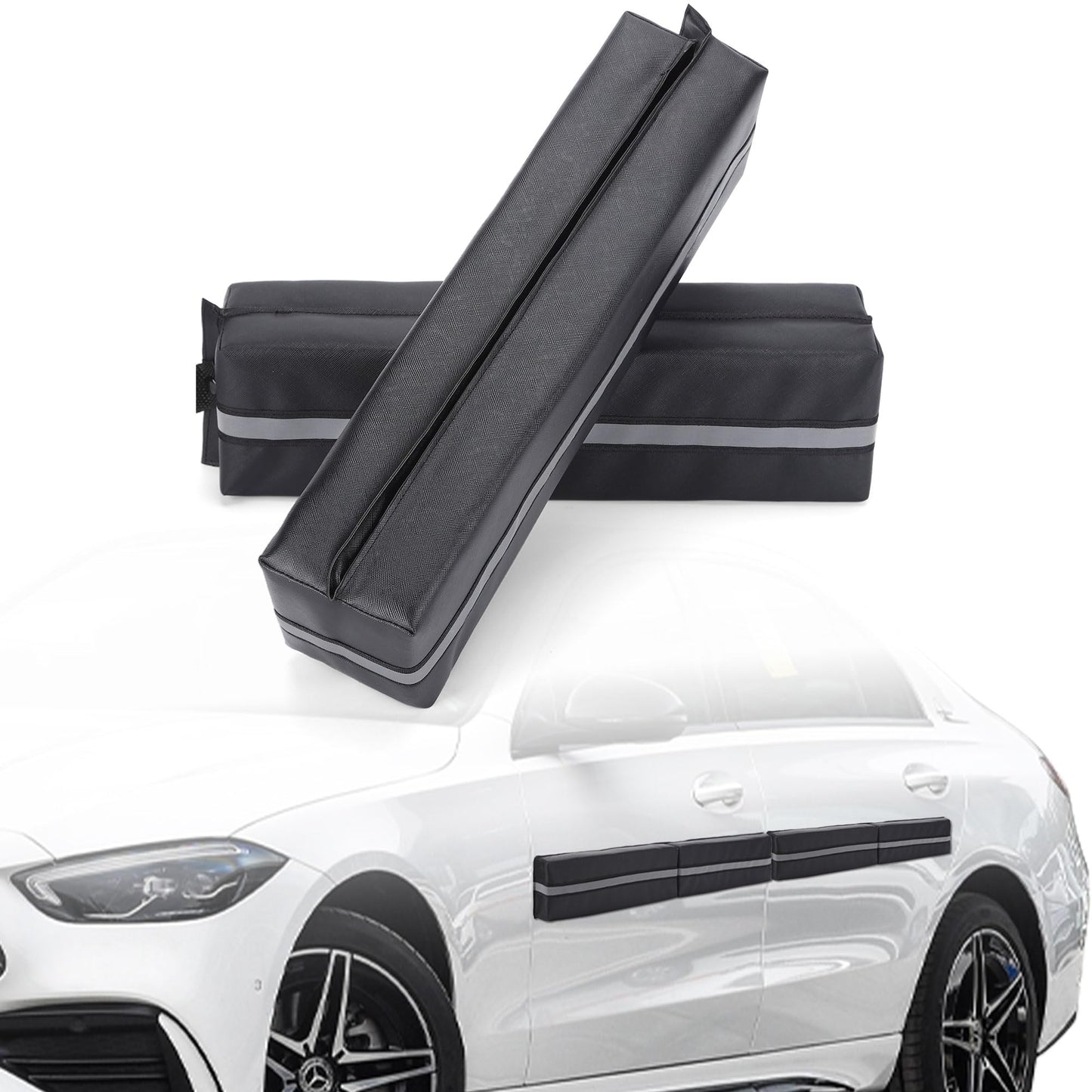 Magnetic Car Door Dent Protector,Removable Car Door Guard - Prevents Dents and Scratches for Vehicles (Black)