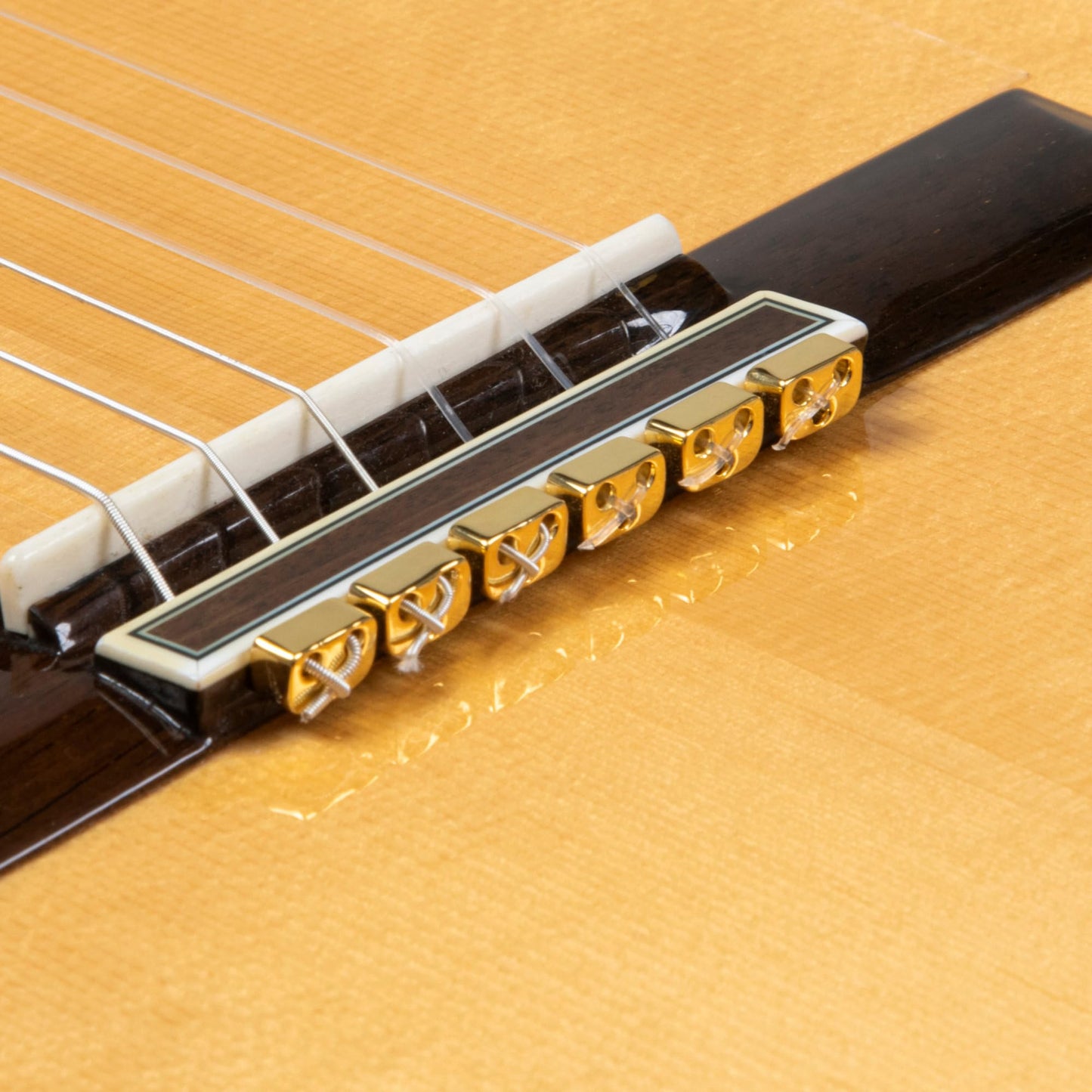Alba Guitar Beads Acoustic Classical Guitar Beads in Golden Metal for Nylon Strings Flamenco Guitar