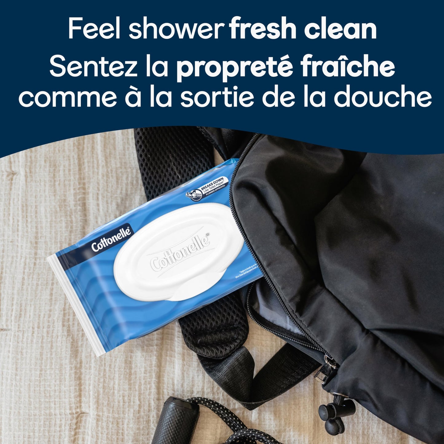 Cottonelle Fresh Care On-The-Go Flushable Wet Wipes, Adult Wet Wipes, 24 On-The-Go Packs, 2 Trays of 12, 14 Wipes per Pack (336 Total Flushable Wipes), Packaging May Vary