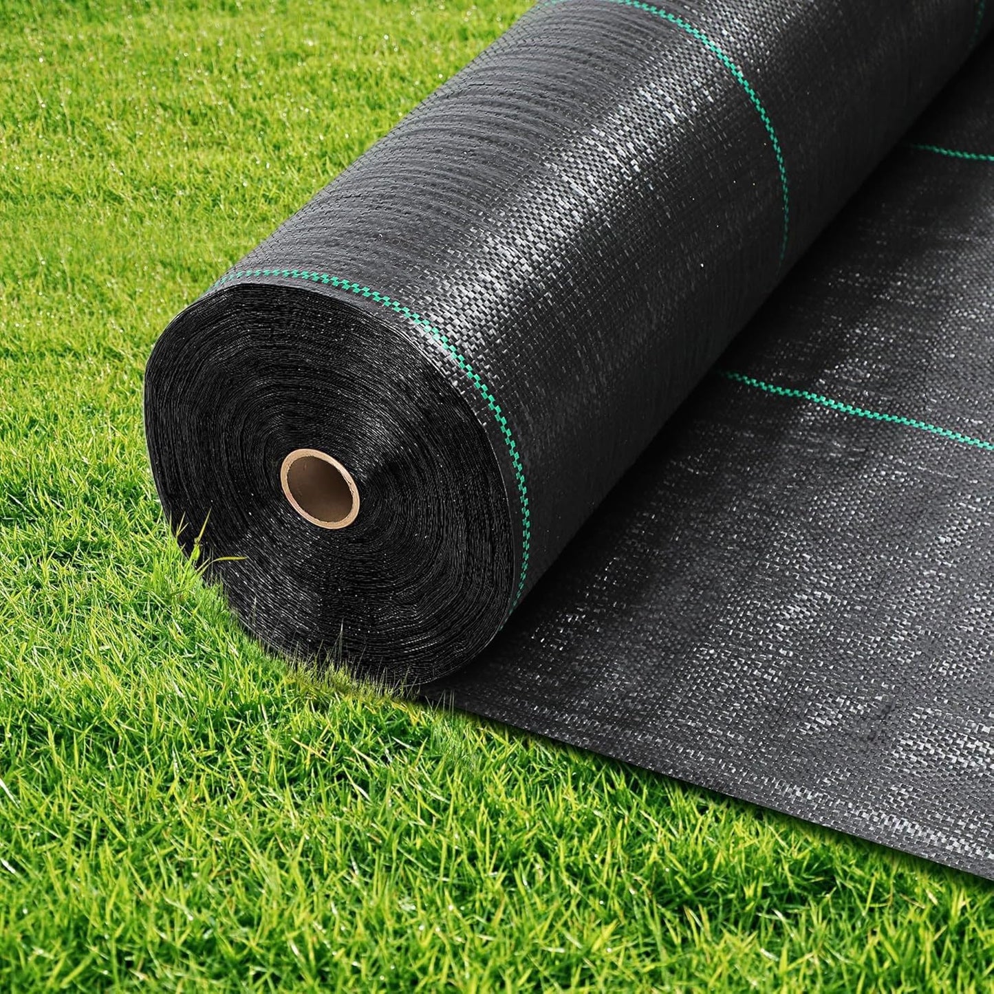 Wohohoho 4Ft x 66FT Landscape Fabric with 20Pcs Weed Pegs Set. 4OZ Premium PE Heavy Duty Weed Fabric, 1.2m x 20m Weed Control Blocker Non Woven Ground Cover for Patios, Garden, Flower beds, Pond