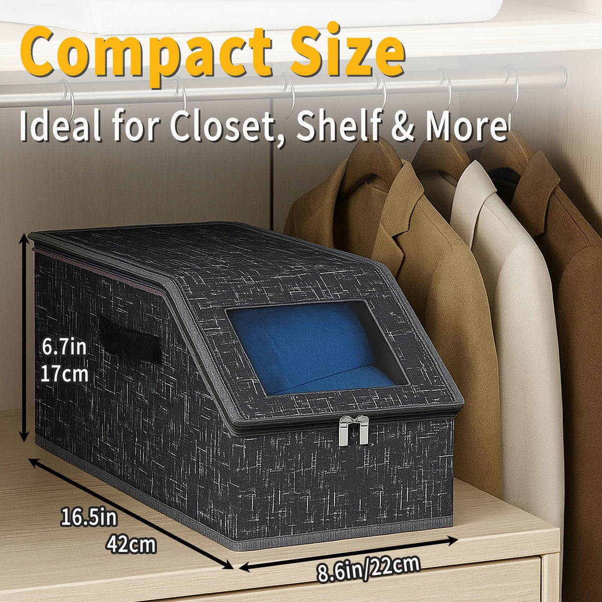 2-Pack Hat Storage for Baseball Caps – Closet Baseball Cap Storage Organizer for Gloves, Clothes, Books and Toys, Dust-Resistant
