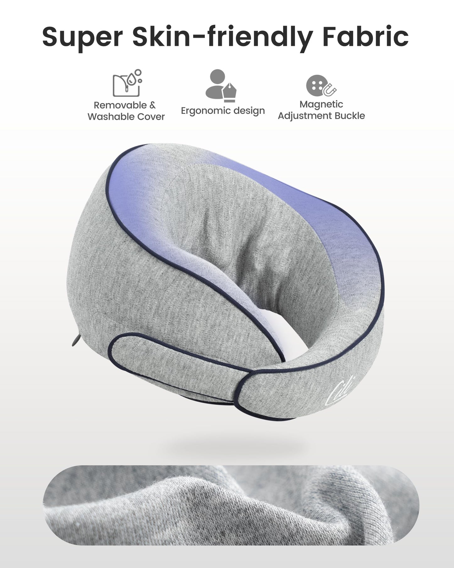 CILI Cordless Neck Massager Pillow with Heat,Shiatsu Neck Massager with 3 Adjustable Intensity,Heated Massage Pillow for Travel,Lightweight & Hand-free for Home, Office,Gifts for Mom,Dad