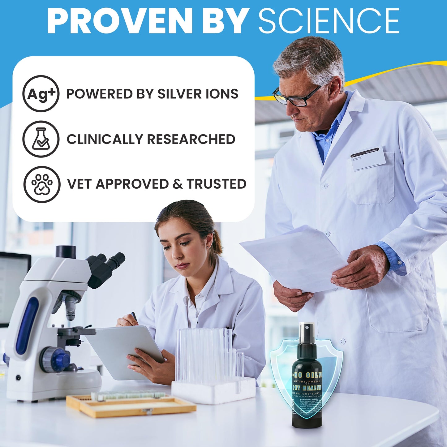 Colloidal Silver Spray for Pets - 15 PPM Colloidal Silver Liquid Formula for Dogs, Cats, and Other Pets, Gentle Non-Irritating, Fast-Drying Pet Care (500 ml)