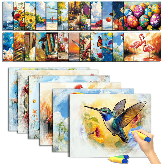 25 Pack Dementia Products for Elderly Reusable Water Doodle Coloring Set for Seniors Dementia Activities Animals Water Painting Toys for Alzheimer's Painting Gifts for Nursing Home Patients