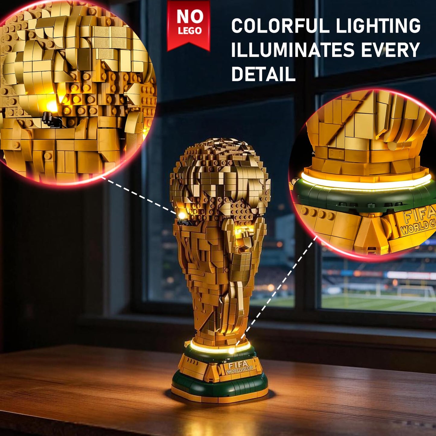 BRIKSMAX 2.0 Light Kit Compatible with Lego Editions FIFA World Cup Official Trophy 43020 Building Sets - Original LED Lighting Kits (Accessories Only) for Display, Gifts & Collectors