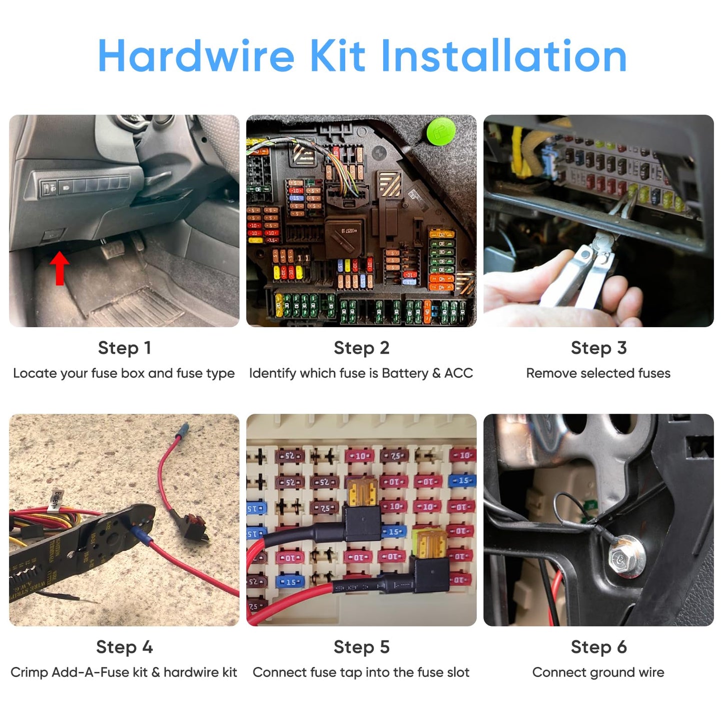 VIOFO HK4 Hardwire Kit with 8pcs Full Set Circuit Fuse Tap, Type-C Port, for A229Pro/A119Mini2/A329/A229Plus/A139Pro/WM1/T130 Dash Cam
