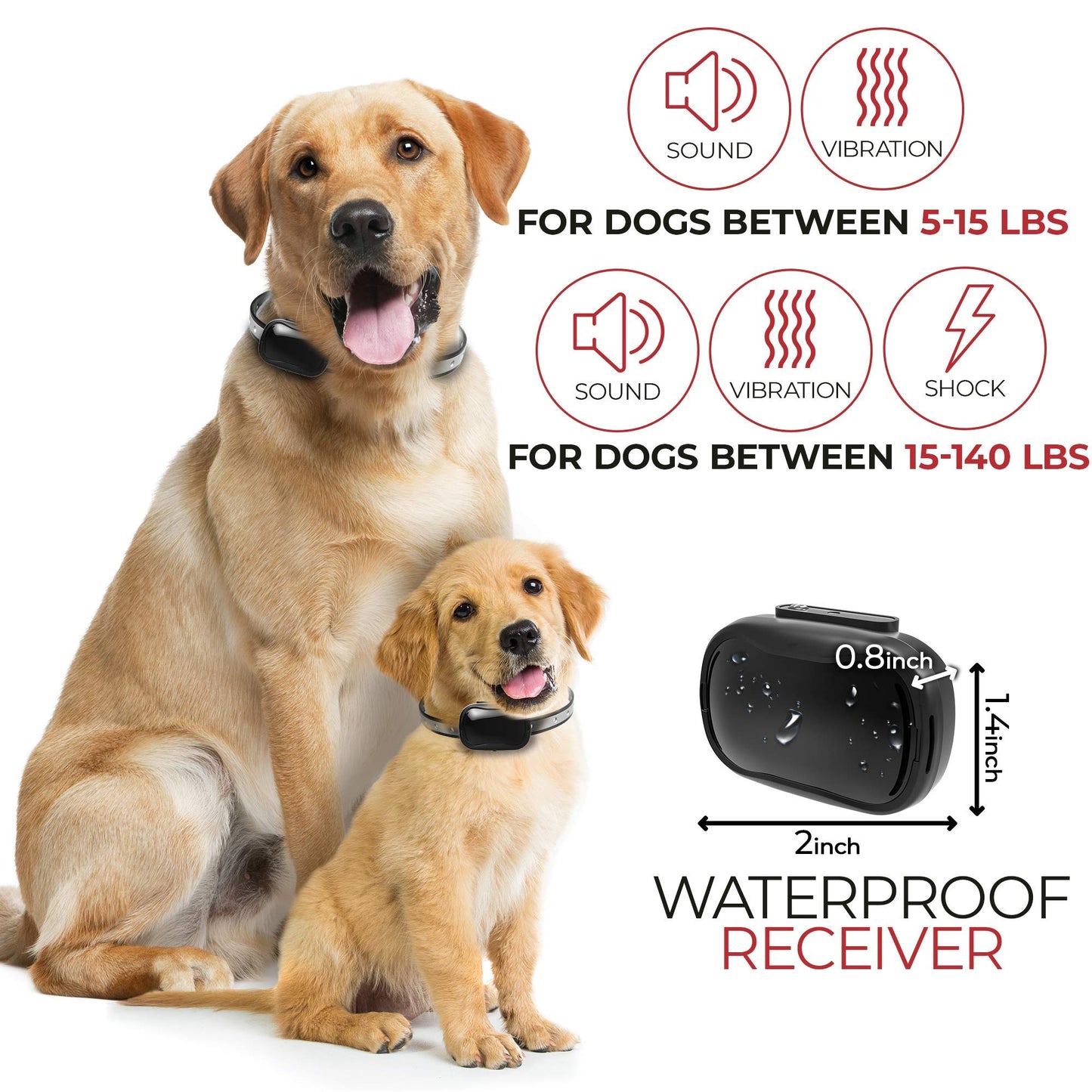 Extra Small Size Dog Training Collar with Remote - Perfect for Small Dogs 5-15lbs and Puppies - Waterproof & 1000 Ft Range