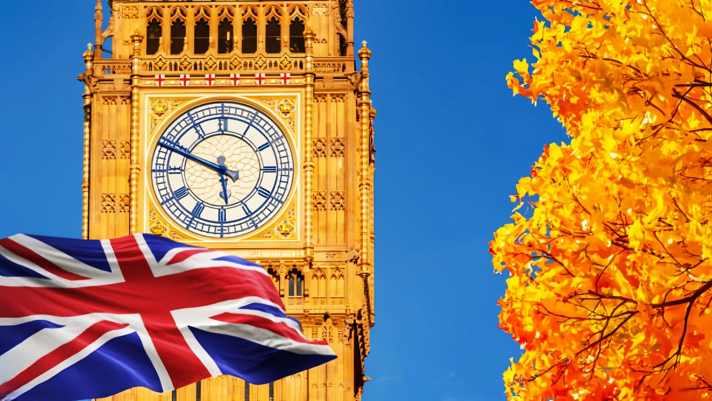 TOPFLAGS Cotton British Flag 3x5 Feet Outdoor UK Flag Heavy Duty Flags for Outside,Vivid Color Fade-resistant,Sewing Edge Stripes with 2 Brass Grommets 4 Stitching Rows Heavy Duty Flags